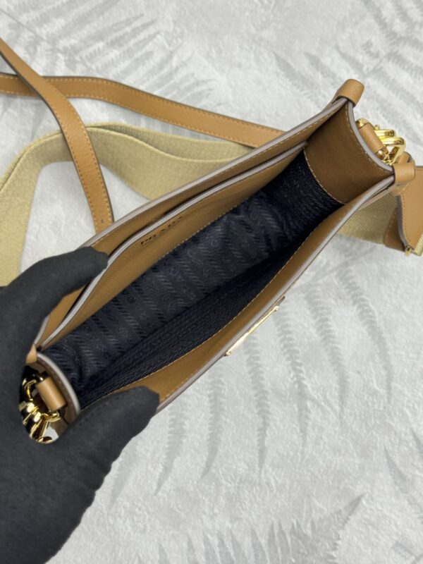 Replica Prada Saffiano Small Tote Black Brown - top-tier luxury replica shoulder bag