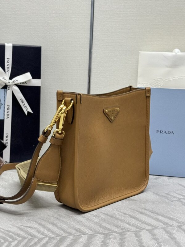 Replica Prada Saffiano Small Tote Black Brown - authentic-look luxury purse replica