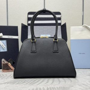 Replica Prada Large Saffiano Black - premium 1:1 fake handbag model