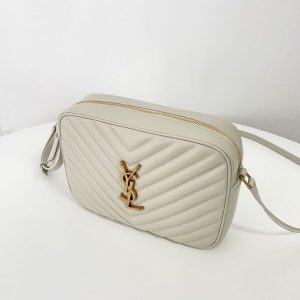 Replica YSL Lou Camera Bag White - 1:1 designer replica handbag