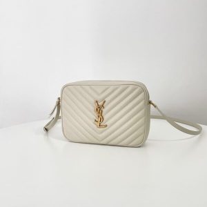 Replica YSL Lou Camera Bag White - authentic-look luxury purse replica
