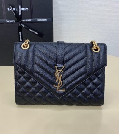 Replica YSL Envelope Crossbody Black - premium 1:1 fake handbag model