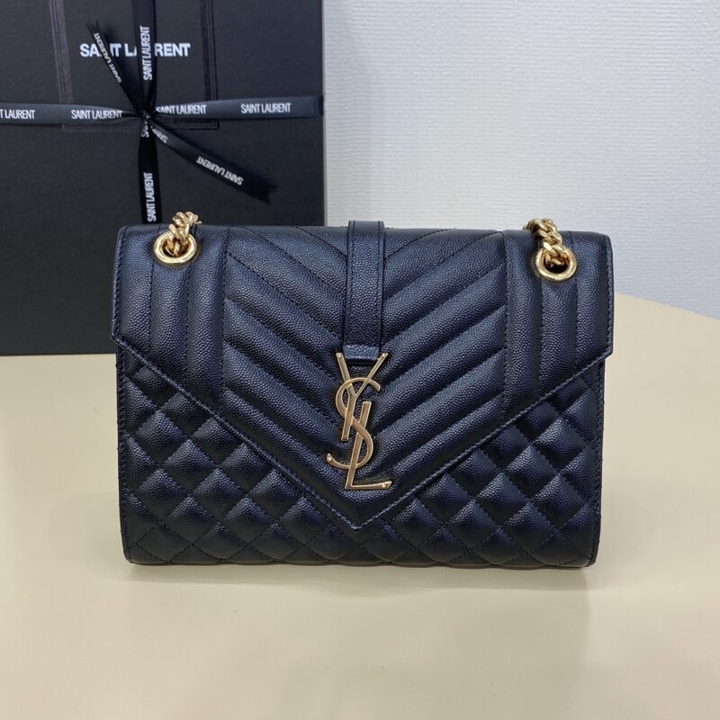 Replica YSL Envelope Crossbody Black - premium 1:1 fake handbag model