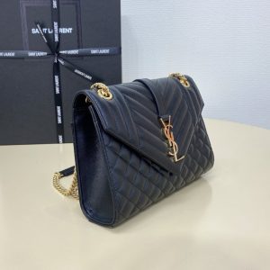 Replica YSL Envelope Crossbody Black - top-tier luxury replica shoulder bag