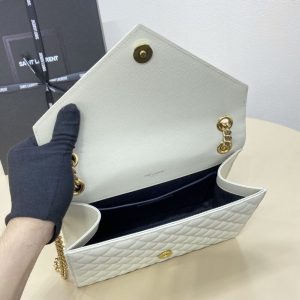 Replica YSL Envelope Crossbody White - near-authentic luxury replica handbag