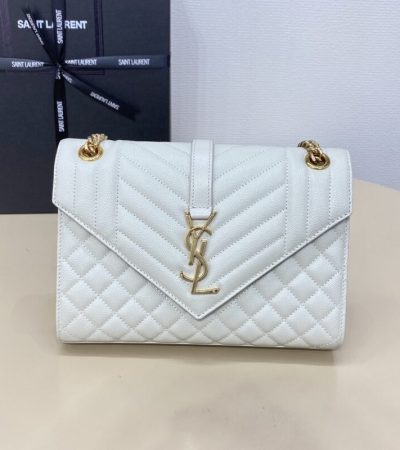 Replica YSL Envelope Crossbody White - realistic designer-inspired fake bag