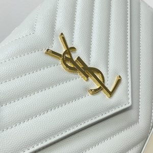Replica YSL Envelope Clutch White - premium-grade designer purse dupe