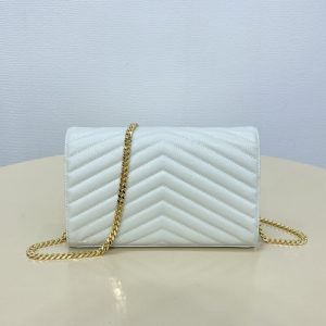 Replica YSL Envelope Clutch White - 1:1 designer replica handbag