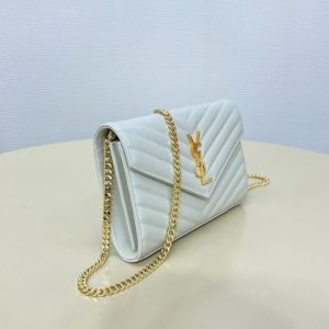 Replica YSL Envelope Clutch White - near-authentic luxury replica handbag