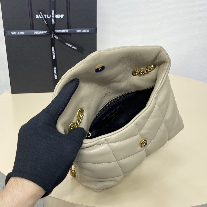 Replica YSL Loulou Apricot Puffer - high-accuracy replica luxury purse