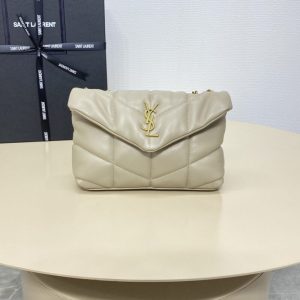 Replica YSL Loulou Apricot Puffer - ultra-realistic fake designer tote