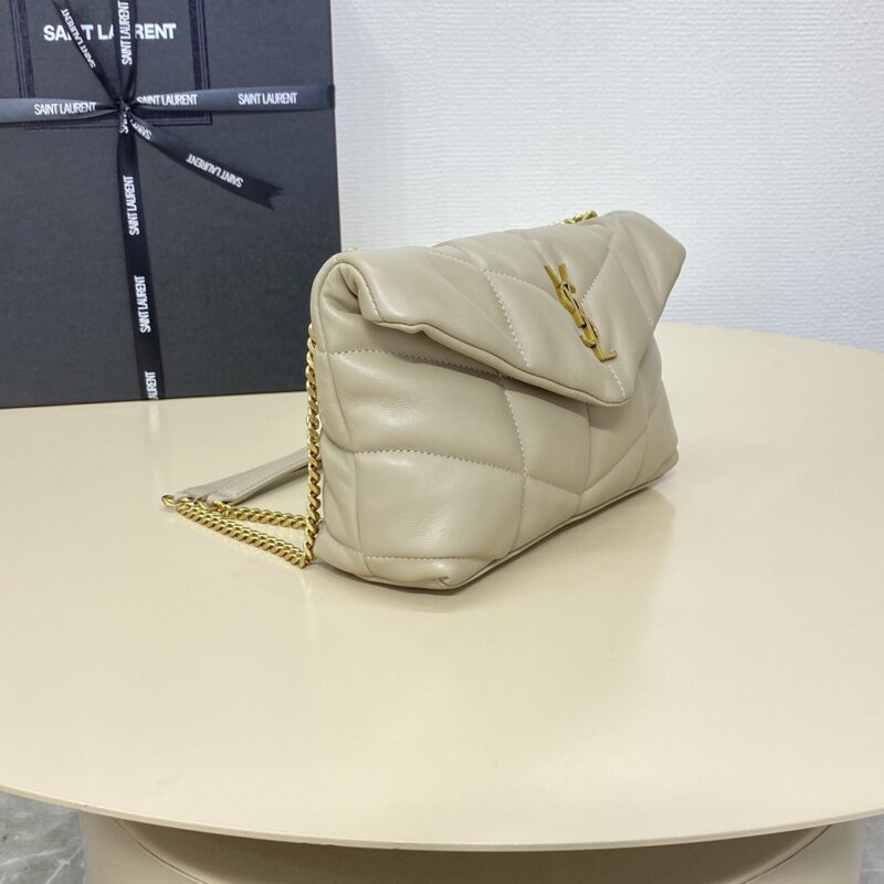 Replica YSL Loulou Apricot Puffer - 1:1 designer replica handbag