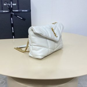Replica YSL Loulou White Puffer - 1:1 designer replica handbag