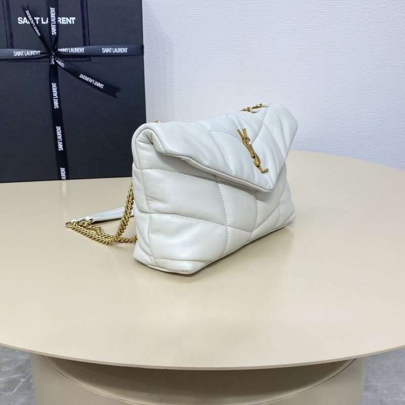 Replica YSL Loulou White Puffer - 1:1 designer replica handbag