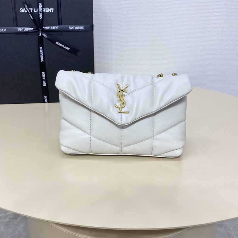 Replica YSL Loulou White Puffer - high-quality designer bag clone