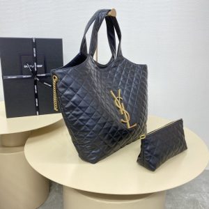 Replica YSL ICARE Black - premium-grade designer purse dupe