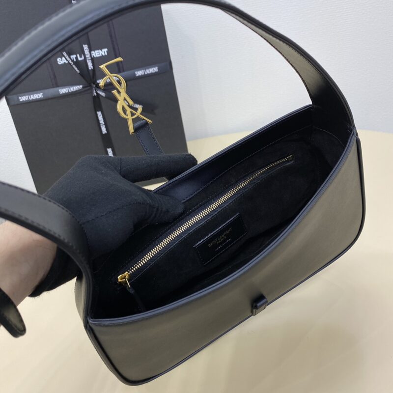 Replica YSL LE 5 A 7 Hobo Black - premium 1:1 fake handbag model