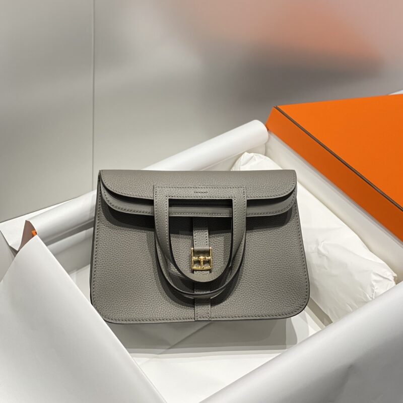 Replica Hermes Halzan Cumulonimbus Gray - realistic designer-inspired fake bag