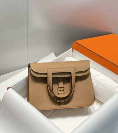 Replica Hermes Halzan Milk Tea - best-selling designer handbag dupe