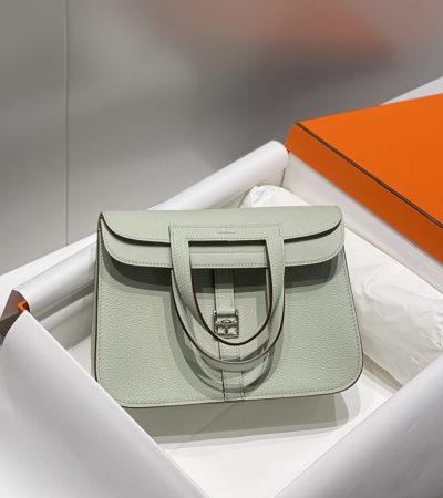 Replica Hermes Halzan Light Green - high-accuracy replica luxury purse