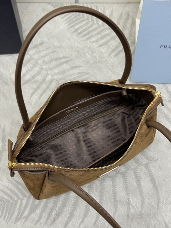 Replica Prada Medium Suede Shoulder Bag - top-tier luxury replica shoulder bag