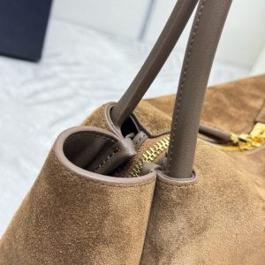 Replica Prada Medium Suede Shoulder Bag - ultra-realistic fake designer tote
