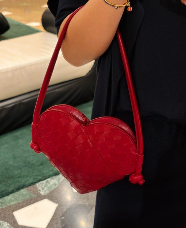 Replica Bottega Veneta Solstice Red Heart - 1:1 designer replica handbag