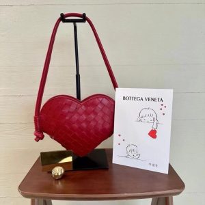 Replica Bottega Veneta Solstice Red Heart - ultra-realistic fake designer tote