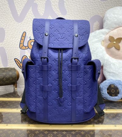 Replica Louis Vuitton Christopher Backpack Blue - top-rated replica designer bag