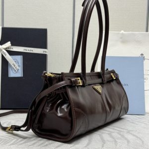 Replica Prada Naplak Patent Brown - ultra-realistic fake designer tote