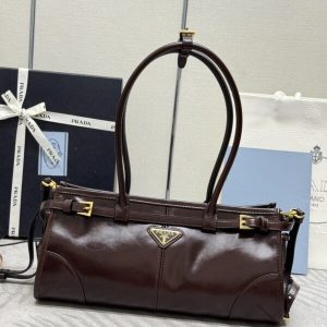 Replica Prada Naplak Patent Brown - high-end fake designer purse