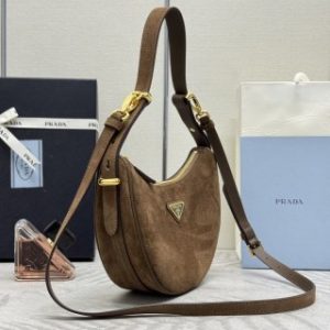 Replica Prada Arque Suede - best quality luxury bag dupe