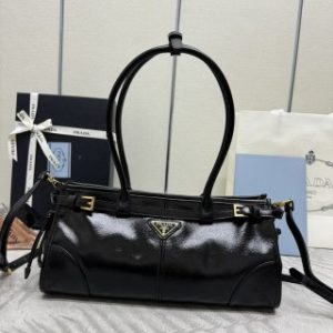 Replica Prada Naplak Patent Black - best-selling designer handbag dupe