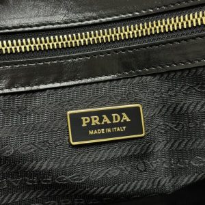 Replica Prada Antique Nappa Tote Black - 1:1 designer replica handbag
