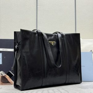 Replica Prada Antique Nappa Tote Black - high-end fake designer purse