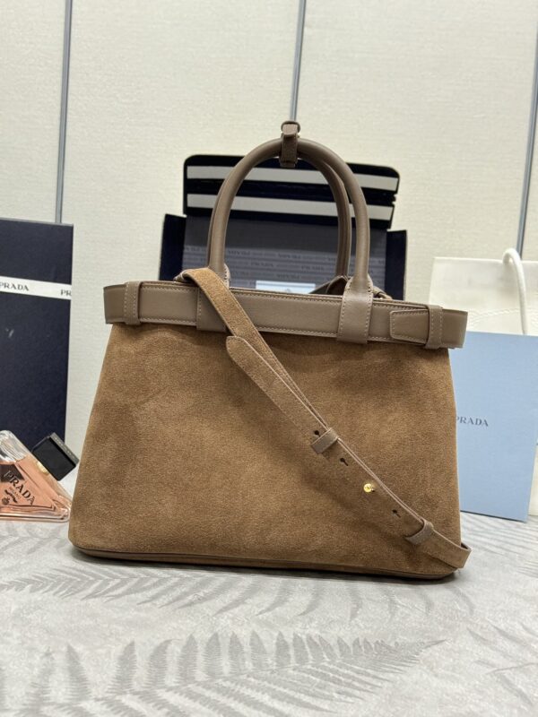 Replica Prada Suede Buckle - premium 1:1 fake handbag model