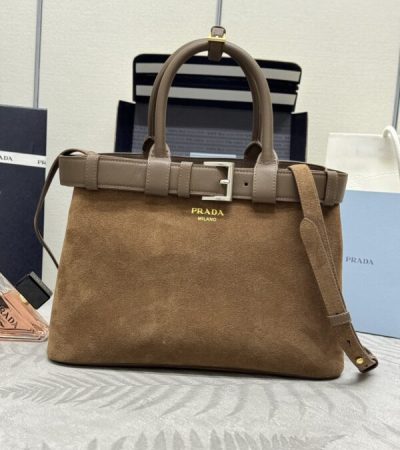 Replica Prada Suede Buckle - elite superclone designer purse