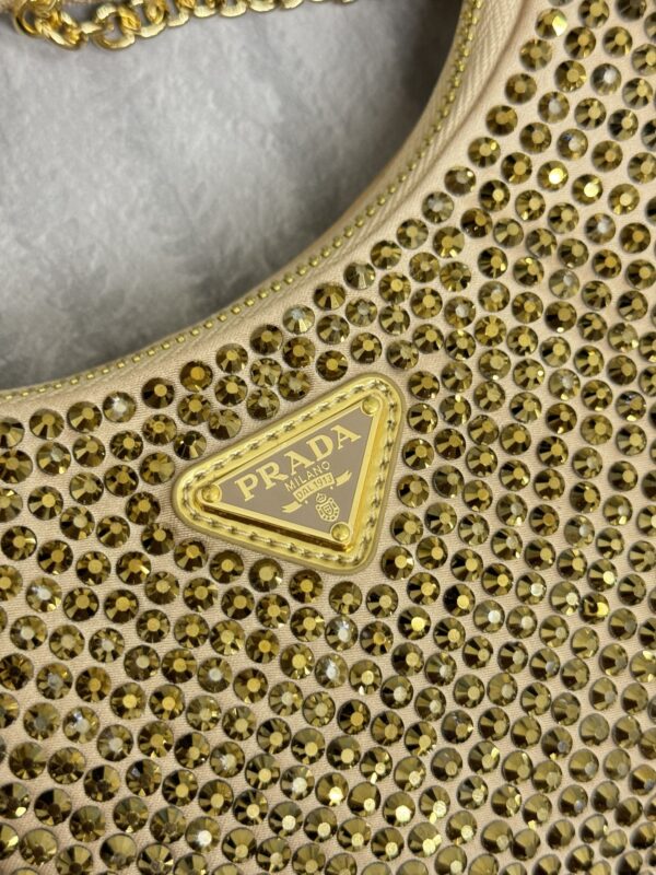 Replica Prada Re-Edition 2005 Diamond Gold - premium 1:1 fake handbag model