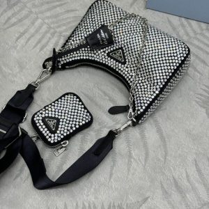 Replica Prada Re-Edition 2005 Diamond White - elite superclone designer purse