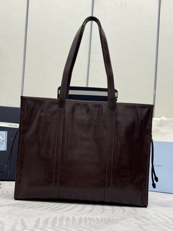 Replica Prada Antique Nappa Tote Dark Brown - elite superclone designer purse