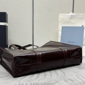 Replica Prada Antique Nappa Tote Dark Brown - top-rated replica designer bag