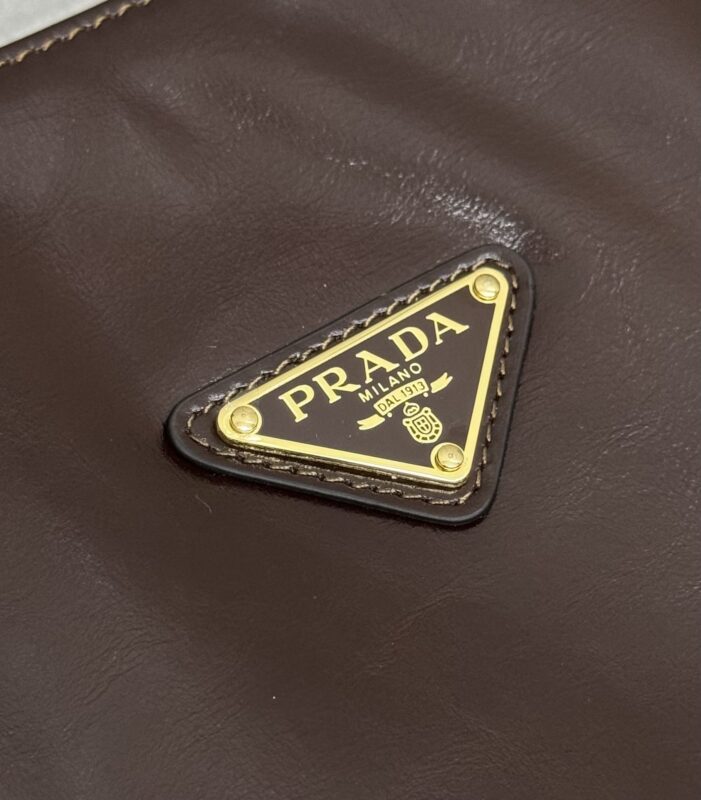 Replica Prada Antique Nappa Tote Dark Brown - authentic-look luxury purse replica