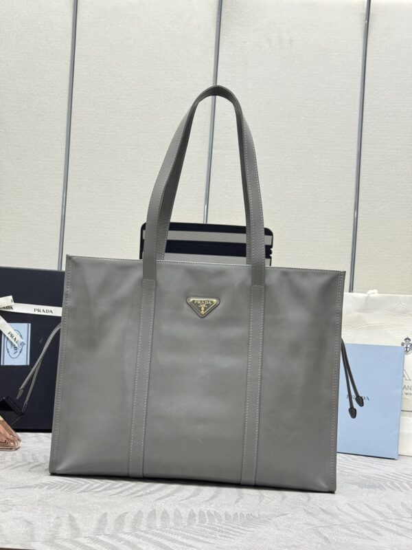 Replica Prada Antique Nappa Tote Grey - authentic-look luxury purse replica
