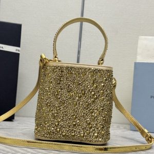 Replica Prada Crystal Bucket Bag - high-quality designer bag clone