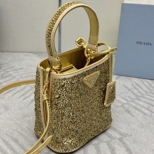 Replica Prada Crystal Bucket Bag - best quality luxury bag dupe