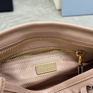 Replica Prada Pink Leather Handbag - high-end fake designer purse