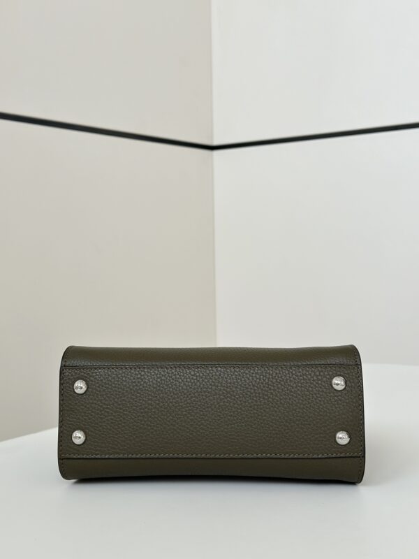 Replica Fendi Peekaboo Khaki Python Handle - authentic-look luxury purse replica