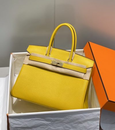 Replica Hermes Top Quality Replica Bag ShopAmber Yellow - realistic designer-inspired fake bag