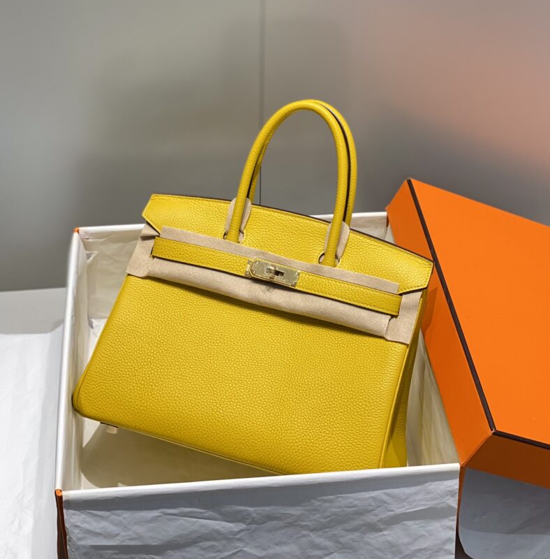 Replica Hermes Top Quality Replica Bag ShopAmber Yellow - realistic designer-inspired fake bag