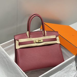 Replica Hermes Top Quality Replica Bag ShopBordeaux Red - ultra-realistic fake designer tote